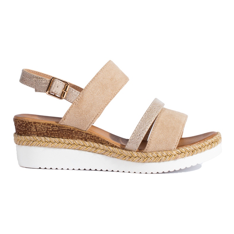 Sandales compensées Shelovet beiges, femmes Sandales compensées Shelovet beiges, femmes