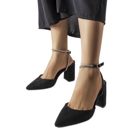 Escarpins à talons noirs Stella le noir