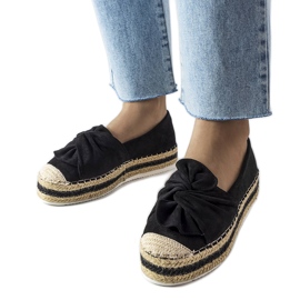 Espadrilles noires à plateforme Idana