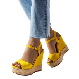 Espadrilles compensées jaunes Inala