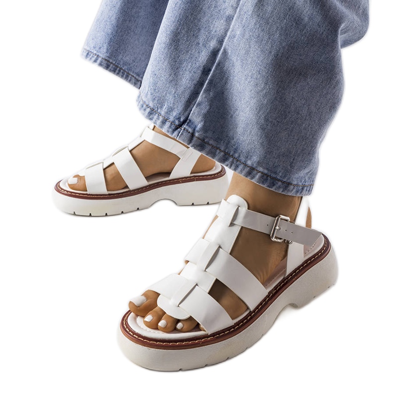 Sandales plateformes blanches Lola Sandales plateformes blanches Lola