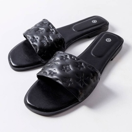 Sandales plates noires Amalie