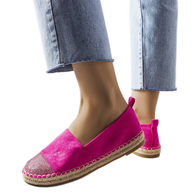 Espadrilles roses à plateforme de Magali