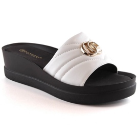 Chaussons compensés Potocki W YQ21001 WOL159C blanc