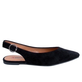 Kehlani Ballerines à talon ouvert noires