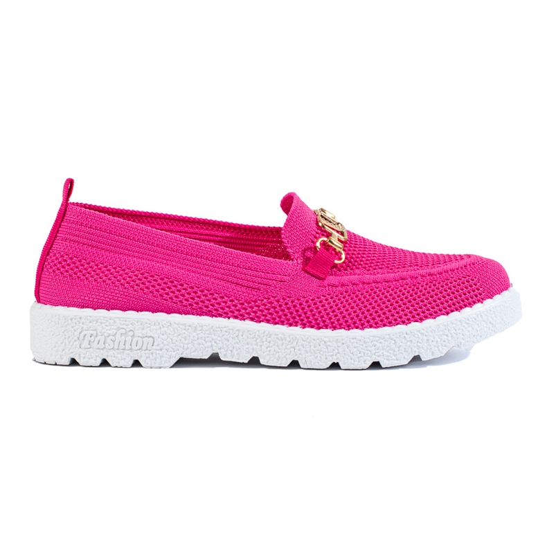 Mocassins femme textile Shelovet fuchsia rose