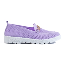 Mocassins lilas ajourés Shelovet violet Mocassins lilas ajourés Shelovet violet