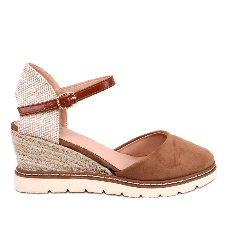 Espadrilles compensées Ellio Kaki brun