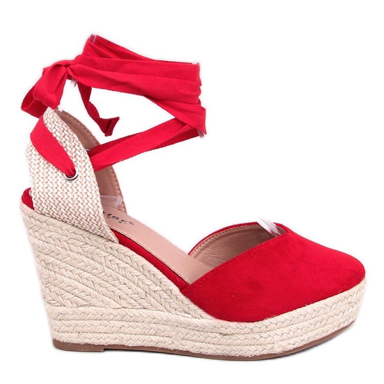 Francis Espadrilles compensées rouges