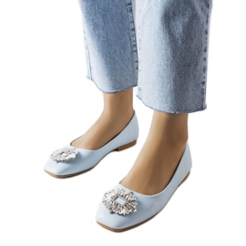 Ballerines bleues avec une broche Miren Ballerines bleues avec une broche Miren