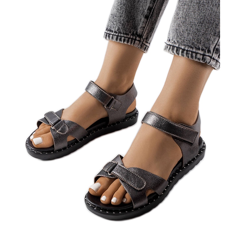 Sandales à paillettes grises Bellefeuille Sandales à paillettes grises Bellefeuille