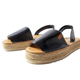 Espadrilles à plateforme noires de Sadbera