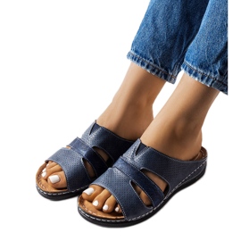 Chaussons compensés bleu clair d'Oliwia