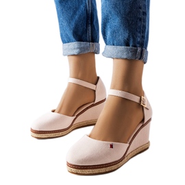 Espadrilles compensées beiges Adelinda