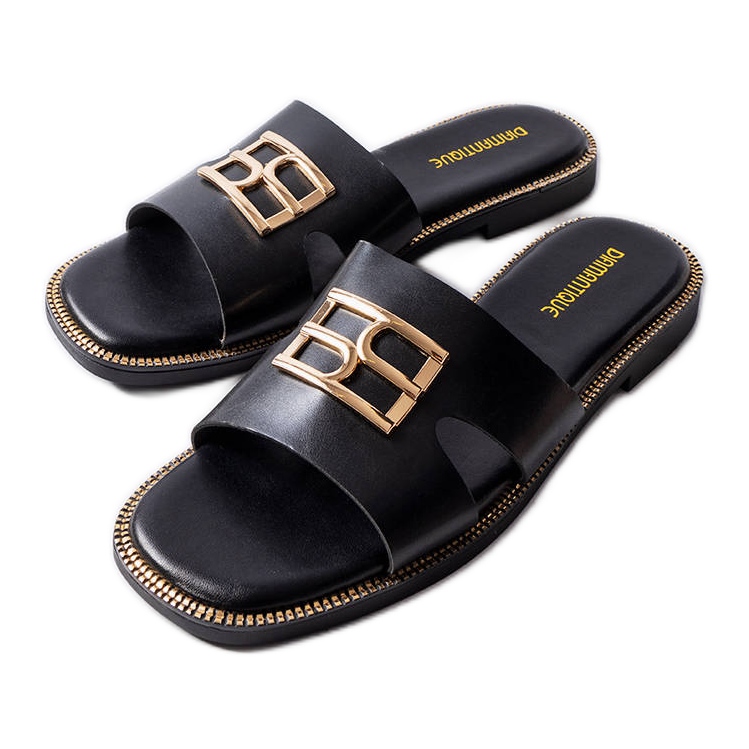 Claquettes noires Sabrine le noir