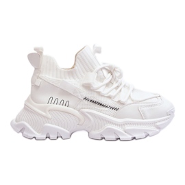 PS1 Baskets chaussettes à enfiler pour femmes Blanc Keaton