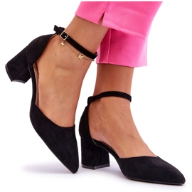 Escarpins à Talons en Daim Noir Promise le noir