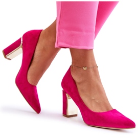 Escarpins Talons Hauts Daim Classiques Fuchsia Elizabeth rose