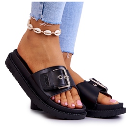 Chaussons Classiques Avec Boucle Big Star JJ274A307 Noir