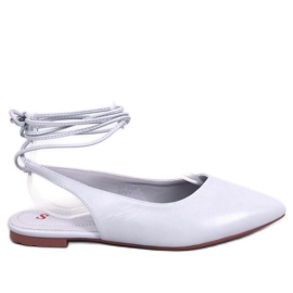 Ballerines à talon ouvert à lacets Jody Grey gris