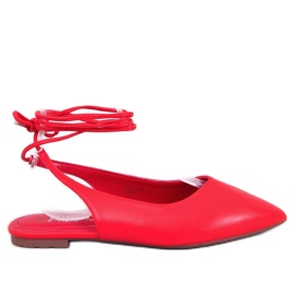 Ballerines à talon ouvert Jody Red à lacets rouge Ballerines à talon ouvert Jody Red à lacets rouge