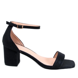 Sandales à talons noires Meghan le noir