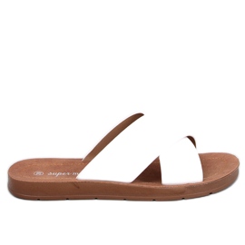 Pantoufles femme Ryan White blanc