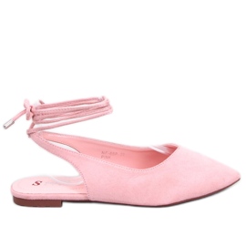 Pirson Ballerines à talons ouverts à lacets Rose