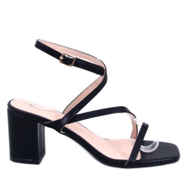 Sandales noires à talons Theresa