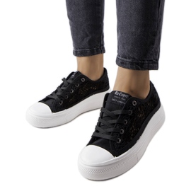 Baskets noires ajourées Lee Cooper LCW-23-44-1618L