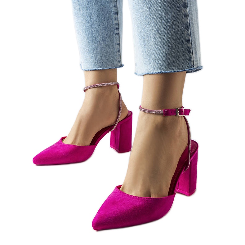 Escarpins roses à talons Stella