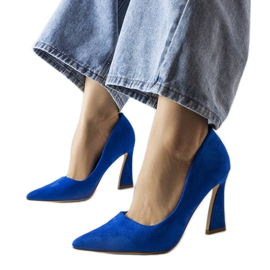 Escarpins à talons bleus Linda