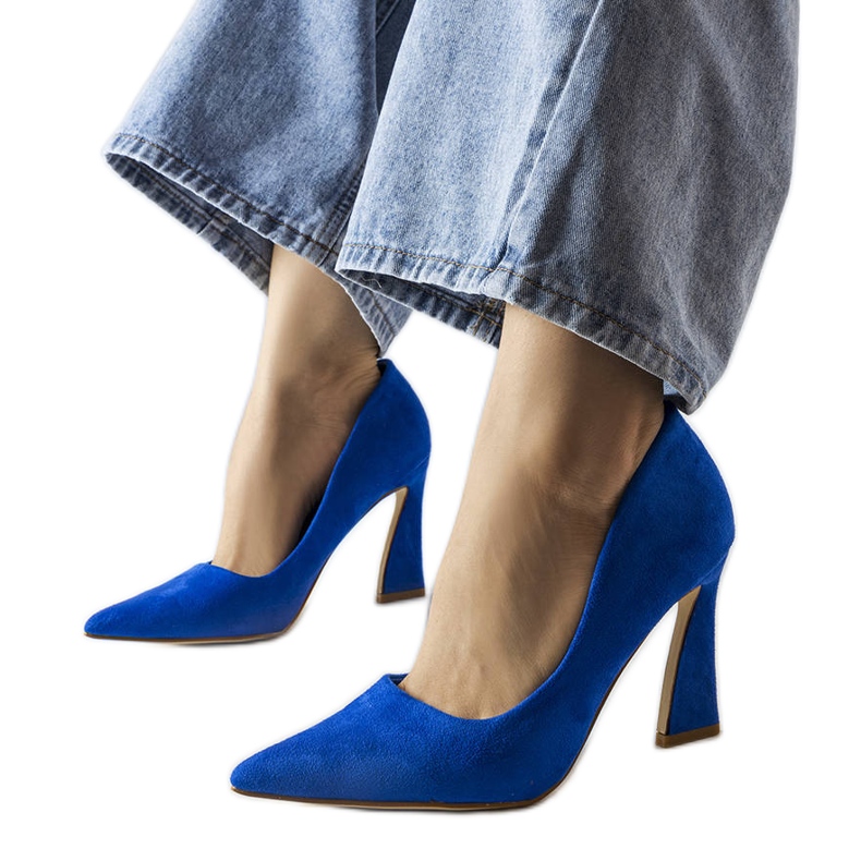 Escarpins à talons bleus Linda