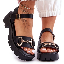 Emori Emori, sandales en cuir ornées de cuir pour femmes le noir Emori Emori, sandales en cuir ornées de cuir pour femmes le noir