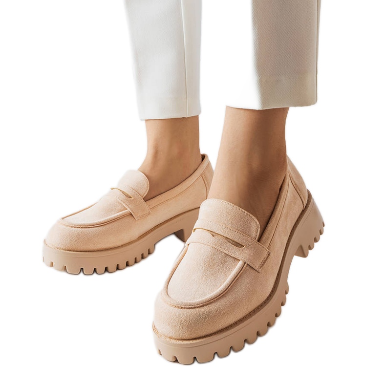 Inna Chaussures en daim écologique beige de Dina