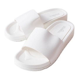 Inna Claquettes en caoutchouc blanc Sabourin blanche