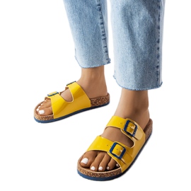 Claquettes en liège jaune avec boucles de Lee Cooper LCW-22-35-1158L