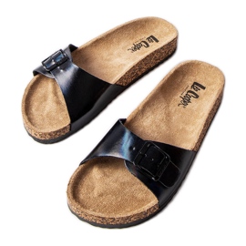 Claquettes en liège noir avec boucles de Lee Cooper LCW-22-35-1167L