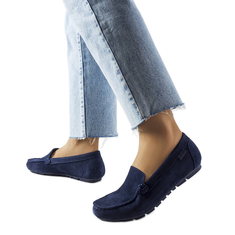 Mocassins en cuir bleu marine Big Star JJ274659