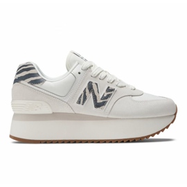 Chaussures New Balance 574+ W NBWL574ZDD blanche Chaussures New Balance 574+ W NBWL574ZDD blanche