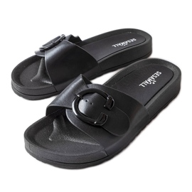 Claquettes noires à boucle de Généreux