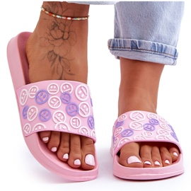 Chaussons Femme Avec Émoticônes Rose Cosette Chaussons Femme Avec Émoticônes Rose Cosette