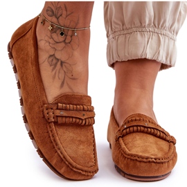 PG1 Mocassins en daim camel Clorie pour femme brun