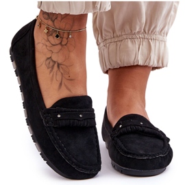 PG1 Mocassins en Daim pour Femme Noir Clorie