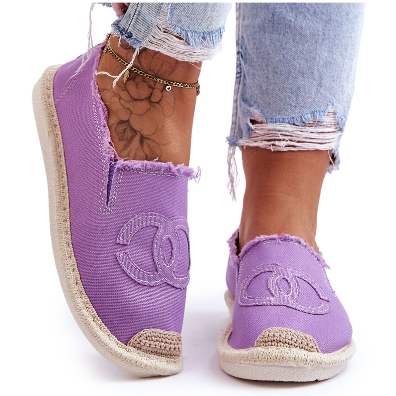 Espadrilles Classiques Femme Violet Flaure