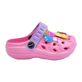WJ1 Sandales Crocs légères en mousse pour enfants Bonbons roses