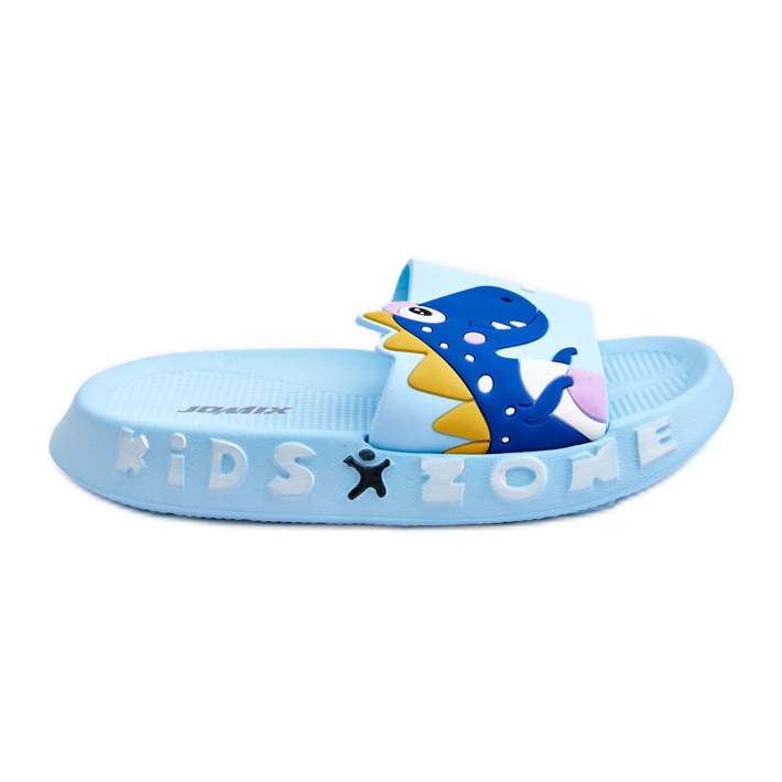 WJ1 Chaussons Mousse Enfant Dinosaure Bleu Clair Dario WJ1 Chaussons Mousse Enfant Dinosaure Bleu Clair Dario