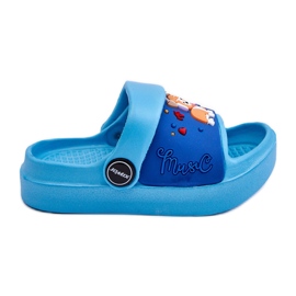 WJ1 Sandales Légères Enfant Motif Chien Bleu Rico