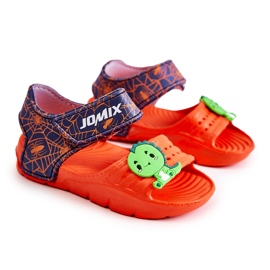Sandales Velcro Enfant Mousse Légère Orange Asti