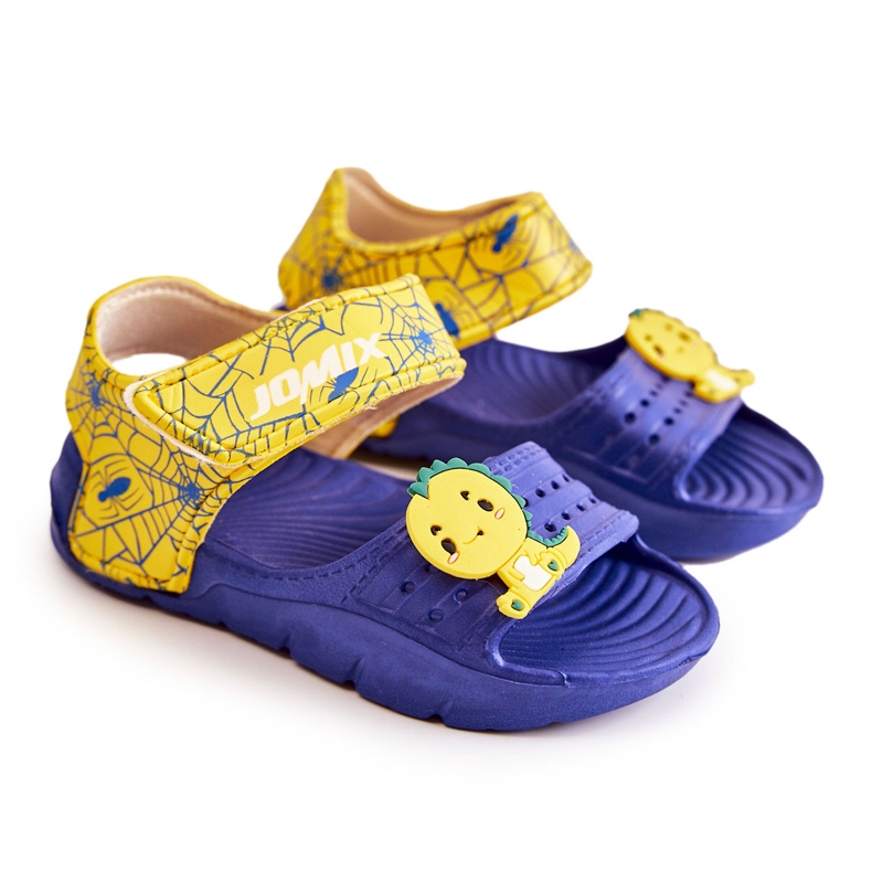 Sandales Enfant Mousse Légère Avec Velcro Bleu Marine Asti